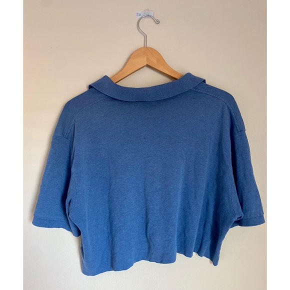 Ralph Lauren Cropped Blue Polo - Picture 2 of 3